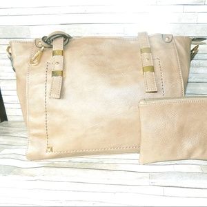 Brown leather purse